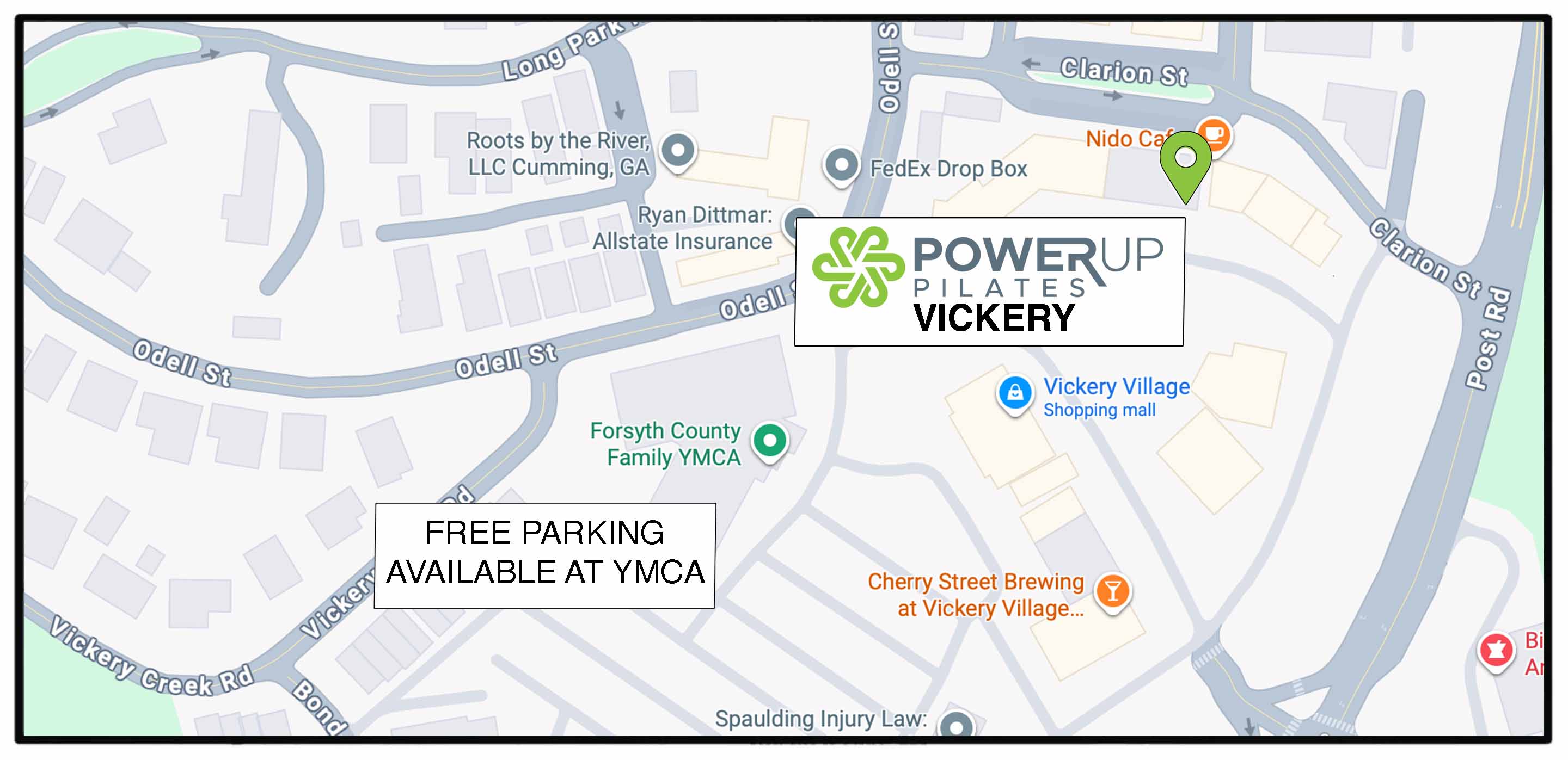 Power Up Pilates - Halcyon Map